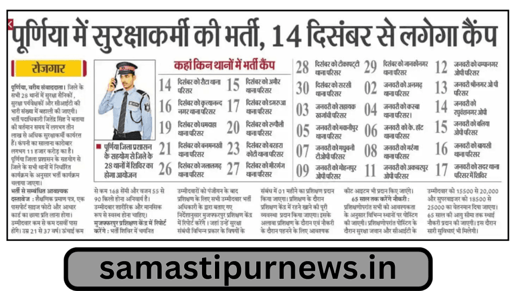 Bihar Security Guard Recruitment 2023