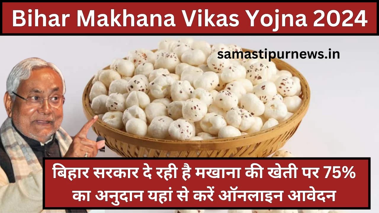 Bihar Makhana Vikas Yojna 2024:बिहार सरकार दे रही है मखाना की खेती पर 75% का अनुदान यहां से करें ऑनलाइन आवेदन