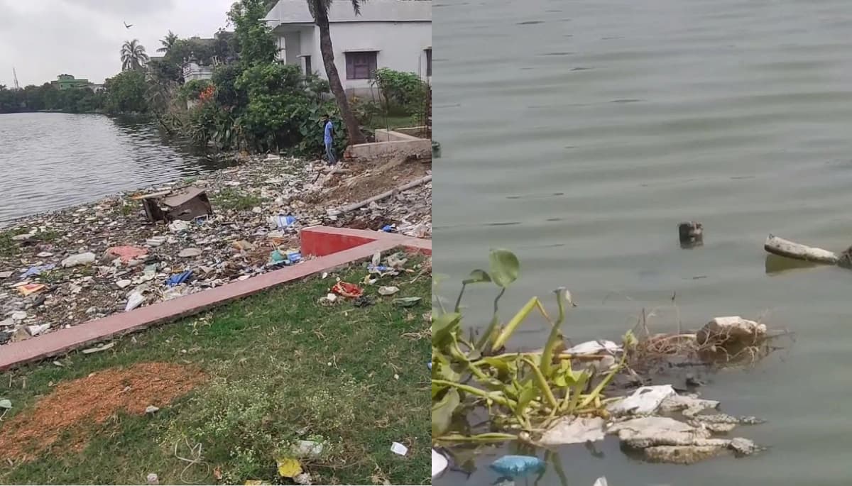 दरभंगा के हराही पोखर में गंदगी से छठ महापर्व संकट में, नगर निगम की लापरवाही से बढ़ी परेशानी