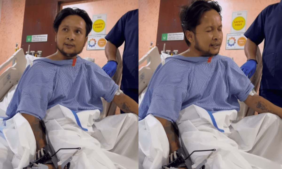 Pawandeep Rajan Viral Video: पवनदीप राजन अस्पताल के बेड पर लेटे हुए लता मंगेशकर का गाना गाते हुए, उनके हाथ में मूवमेंट मशीन और पास में खड़ा मेल नर्स
