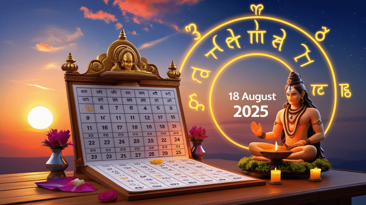 Aaj ka Panchang 18 August 2025 आज का शुभ-अशुभ मुहूर्त, सोमवार व्रत और नक्षत्र जानकारी