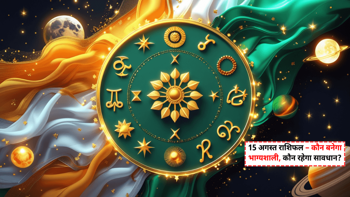 Aaj ka Rashifal 15 August 2025: जानें किस राशि को मिलेगा भाग्य और किसे सतर्क रहने की जरूरत!