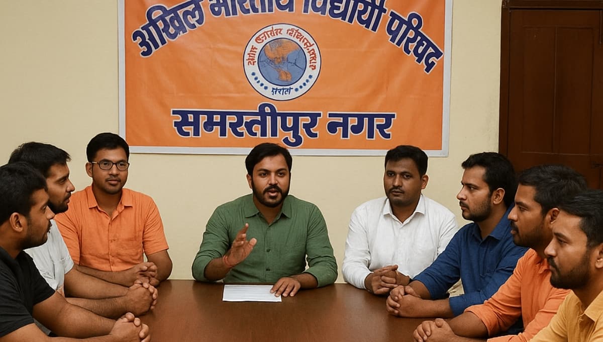 Samastipur ABVP Meeting में 28,000 नए सदस्य जोड़ने की गुप्त रणनीति बनी – युवाओं में जोश की लहर