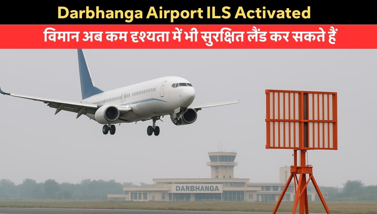 Darbhanga Airport ILS Activated: दरभंगा एयरपोर्ट पर बड़ा बदलाव, अब 1100 मीटर दृश्यता में भी विमान सुरक्षित लैंड!