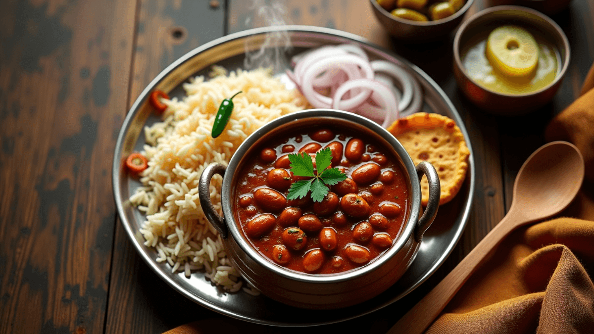 Rajma Chawal Recipe: घर पर पंजाबी स्टाइल मसालेदार राजमा चावल बनाते हुए – एक पारंपरिक भारतीय रेसिपी
