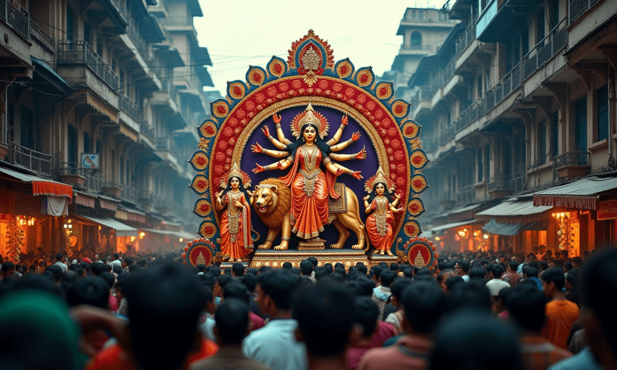 Maa Durga 108 Naam जाप करते भक्त, नवरात्रि 2025 में आशीर्वाद और सकारात्मक ऊर्जा का प्रतीक