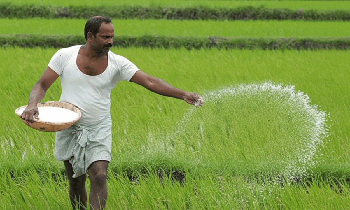 Prime Minister Narendra Modi launching Pradhan Mantri Dhan-Dhanya Krishi Yojana to empower farmers and boost agriculture in India.