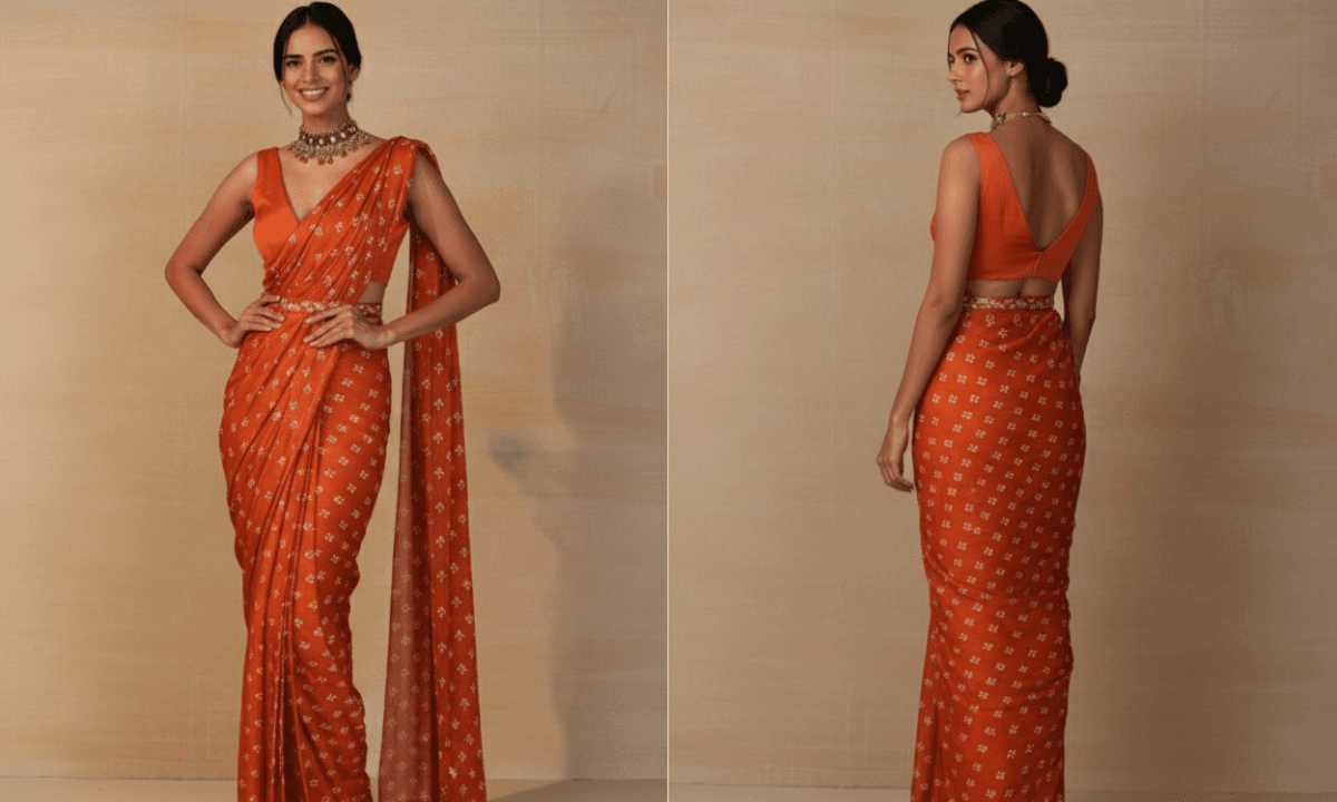 Beautiful Indian woman wearing stylish Diwali outfit ideas for women 2025 – trendy ethnic festive wear look with saree, sharara, and Indo-western dress.