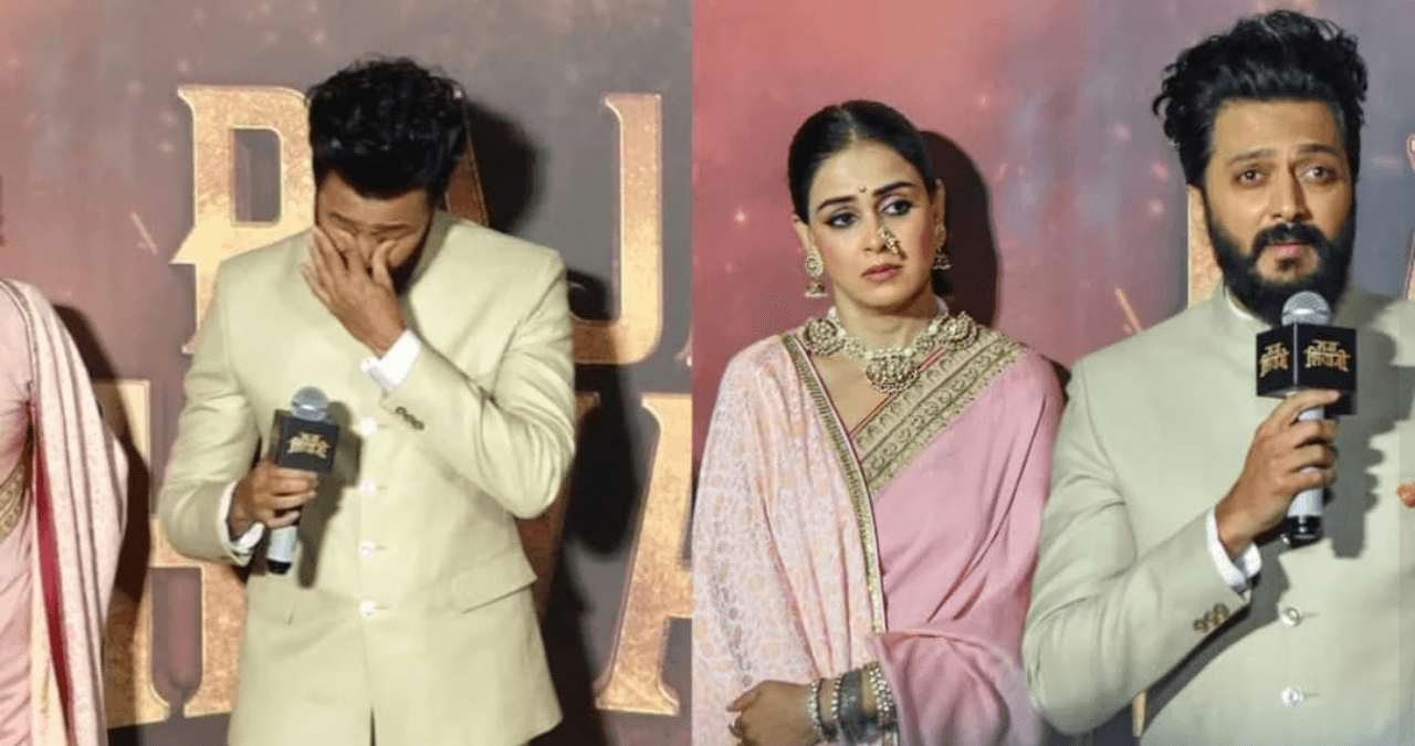 Raja Shivaji Trailer लॉन्च: स्टेज पर छलके आंसू; Genelia-Riteish हुए भावुक