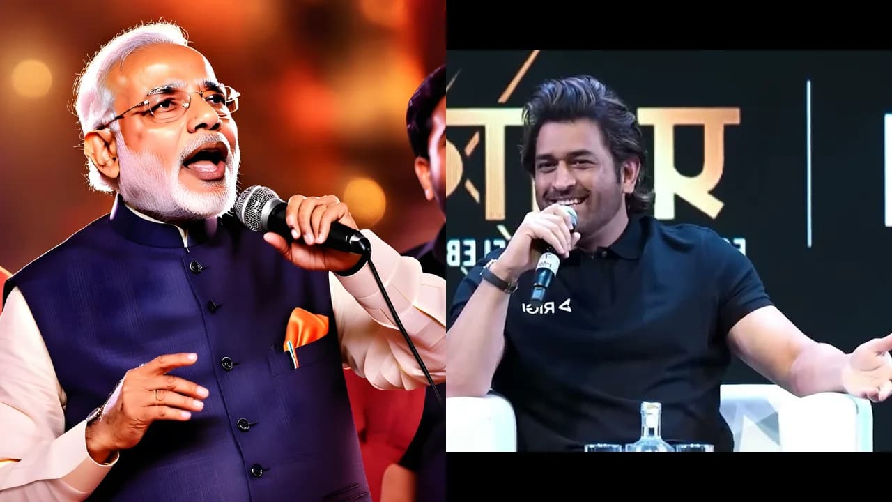 PM Modi and MS Dhoni in Viral Channa Mereya Collab: धोनी और मोदी का एक AI वीडियो इस समय इंटरनेट पर धमाल मचा रहा है! वीडियो देखें!