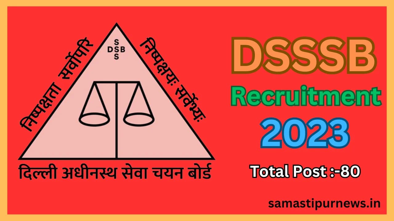 DSSSB Recruitment 2023:डीएसएसएसबी दिल्ली ले रहा है 80 पदों पर भर्ती ऐसे करें आवेदन