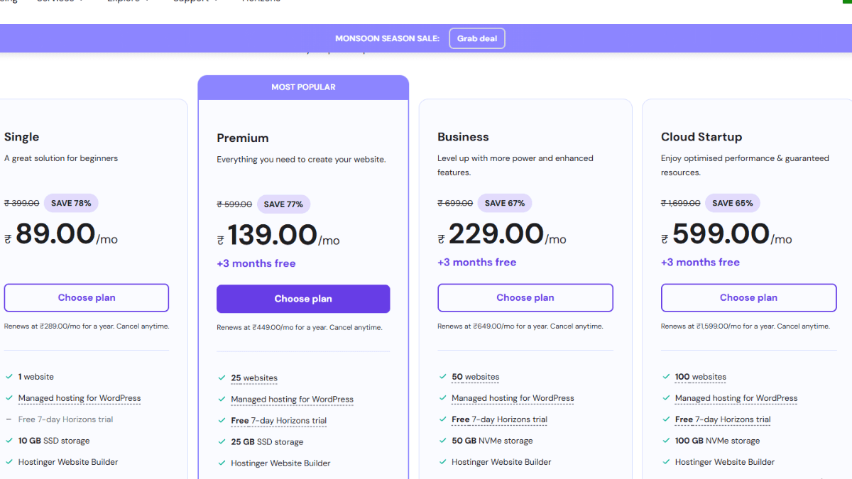 Hostinger Coupon Code 2025 के साथ पाएं 90% तक की छूट, फ्री डोमेन और 3 महीने की फ्री होस्टिंग – सीमित समय के लिए धमाकेदार ऑफर