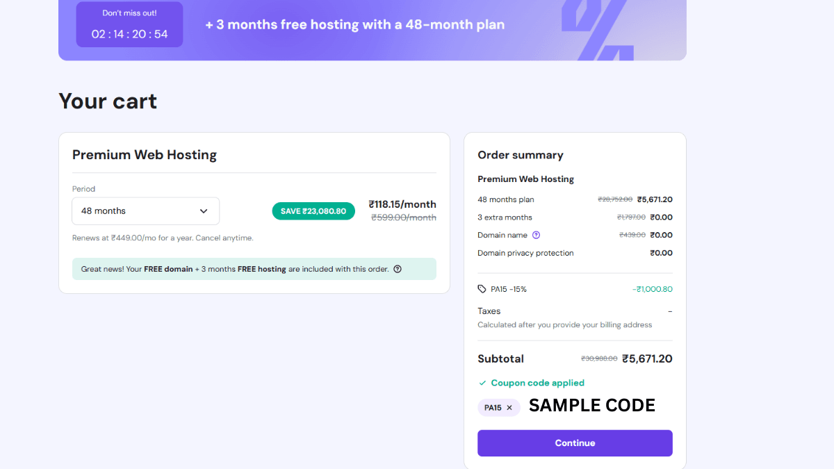 Hostinger Coupon Code September 2025 में 90% तक की छूट, फ्री डोमेन और 3 महीने फ्री होस्टिंग ऑफर का प्रचार बैनर