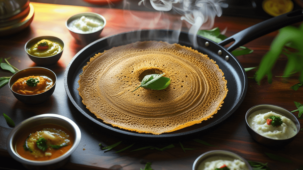 Ragi Dosa Recipe: हेल्दी क्रिस्पी इंस्टेंट रागी डोसा नारियल चटनी और सांभर के साथ