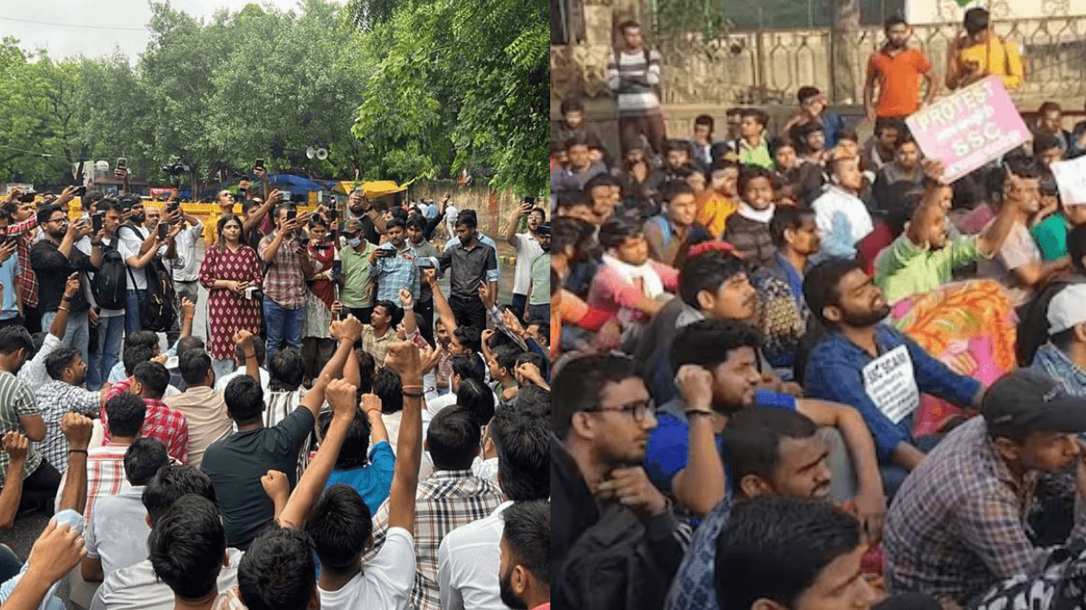SSC Paper Leak के विरोध में दिल्ली के जंतर-मंतर पर छात्रों का जोरदार प्रदर्शन