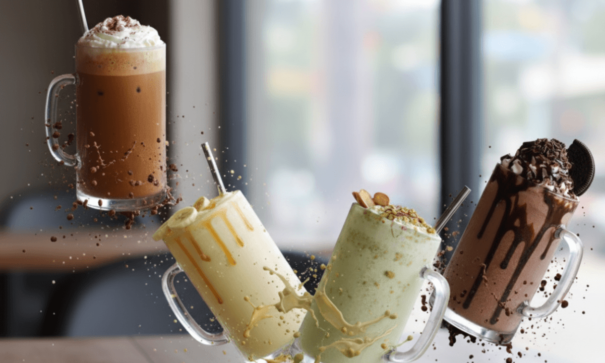 Diwali Special Drinks Ideas — दिवाली 2025 के लिए केसर पिस्ता मिल्कशेक, चॉकलेट शेक, कोल्ड कॉफी और बनाना शेक रेसिपीज़