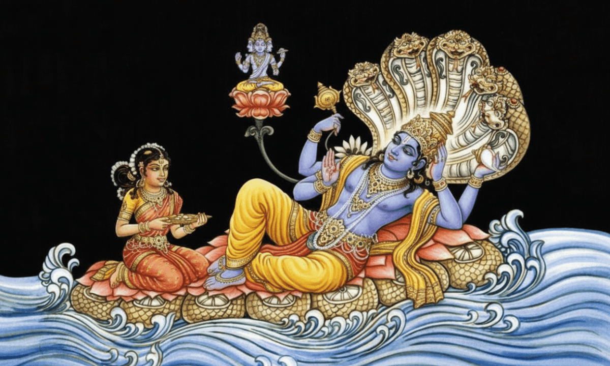 Rama Ekadashi Vrat Katha 2025: भगवान विष्णु और माता लक्ष्मी की पूजा करते श्रद्धालु, रमा एकादशी व्रत कथा का पाठ करते हुए
