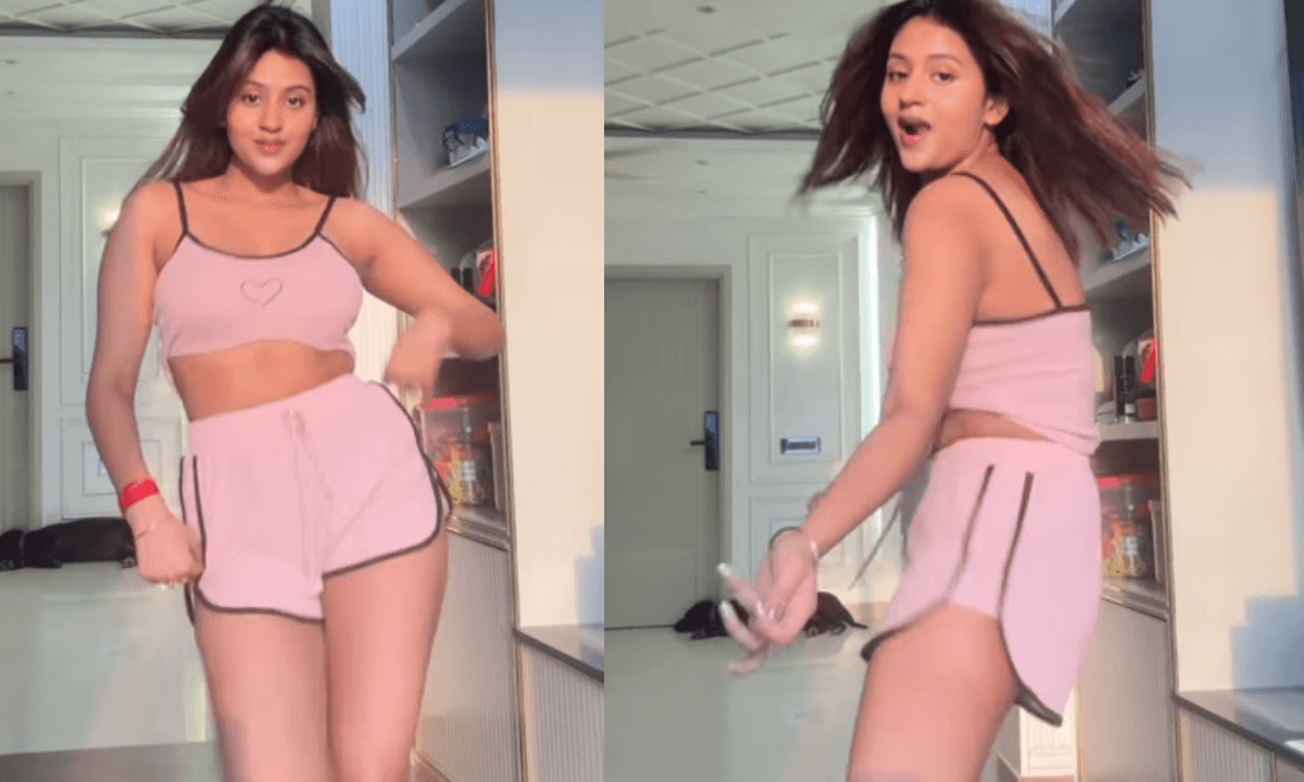 Anjali Arora Sexy Video in Night Dress: क़ातिल Look में Anjali Arora का धमाका! Babydoll Night Dress में रील ने मचाया बवाल