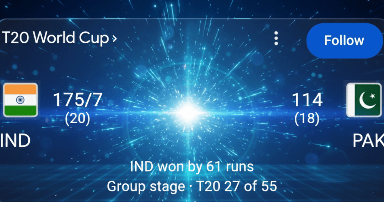 IND vs PAK: भारत की 61 रन से जीत, सुपर एट्स में एंट्री | T20 World Cup 2026