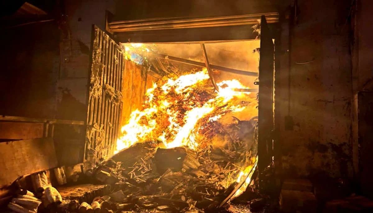 दरभंगा में पेंट के गोदाम में लगी भीषण आग, लाखों की संपत्ति खाक