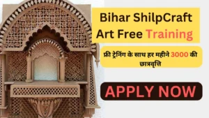 Bihar Shilpcraft Art Free Training Registration 2024
