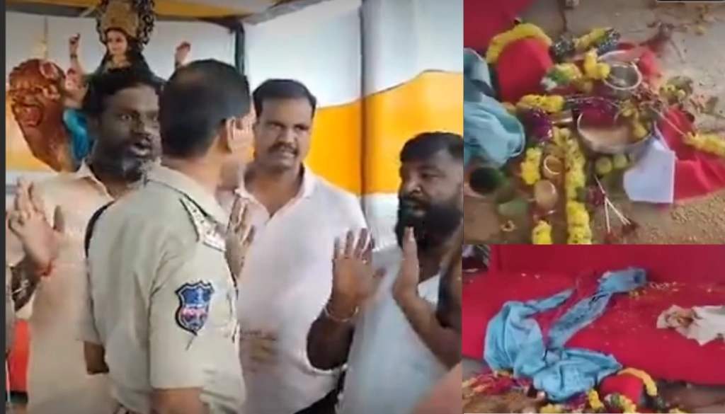हैदराबाद दुर्गा पंडाल में हंगामा: देवी की मूर्ति का हाथ तोड़ा, क्या है असली कहानी 2 Samastipur News 2024 10 11T132231.145