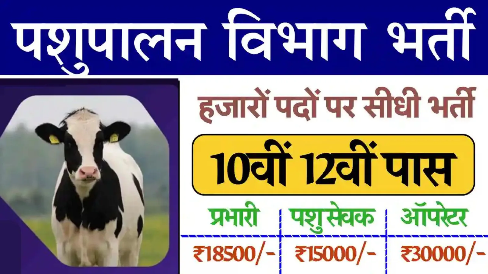 BPNL Recruitment 2024 | पशुपालन विभाग के 2246 पदों पर ,10वीं पास करें अप्लाई