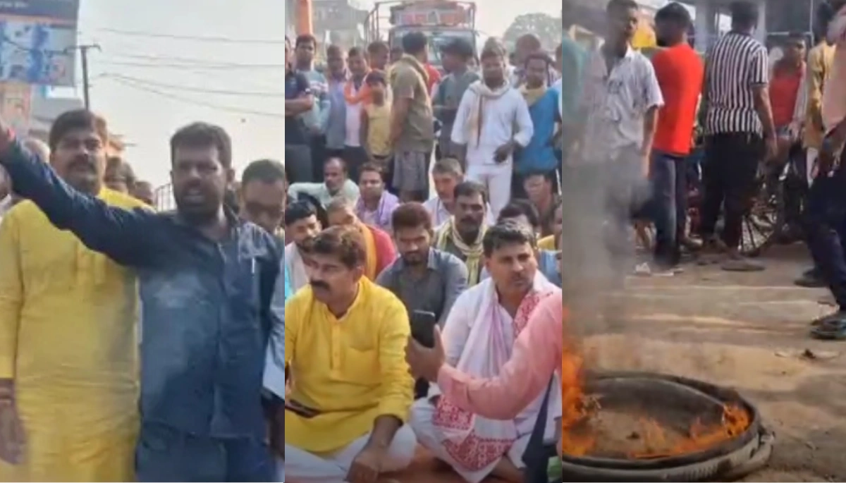 शिक्षक की हत्या के बाद समस्तीपुर में मचा बवाल, सड़क जाम कर बढ़ी पुलिस की मुसीबत