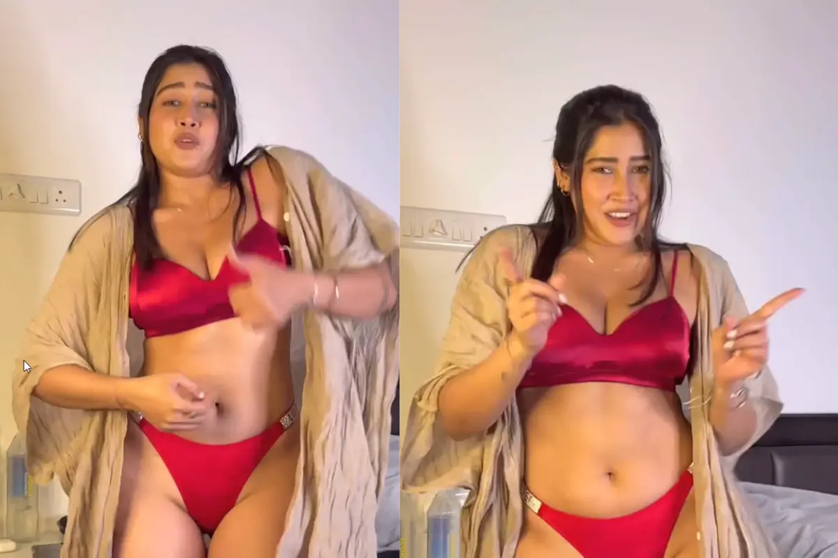 Social media influencer Sofia Ansari Sexy Video in Red Bikini: रेड बिकनी में सोफिया अंसारी का बोल्ड और सेक्सी अंदाज, सोशल मीडिया पर वायरल वीडियो