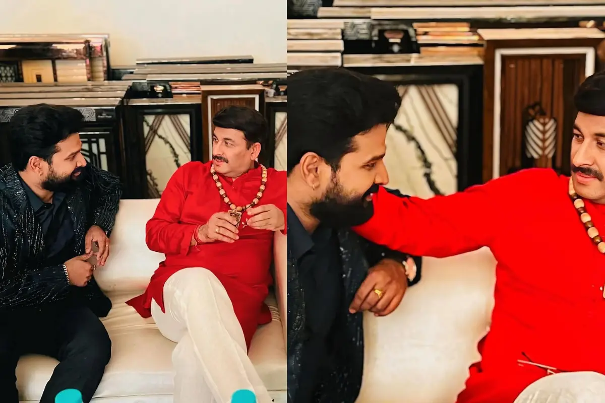 Bhojpuri Singer Ritesh Pandey meets BJP MP Manoj Tiwari, smiling together in viral Instagram photo