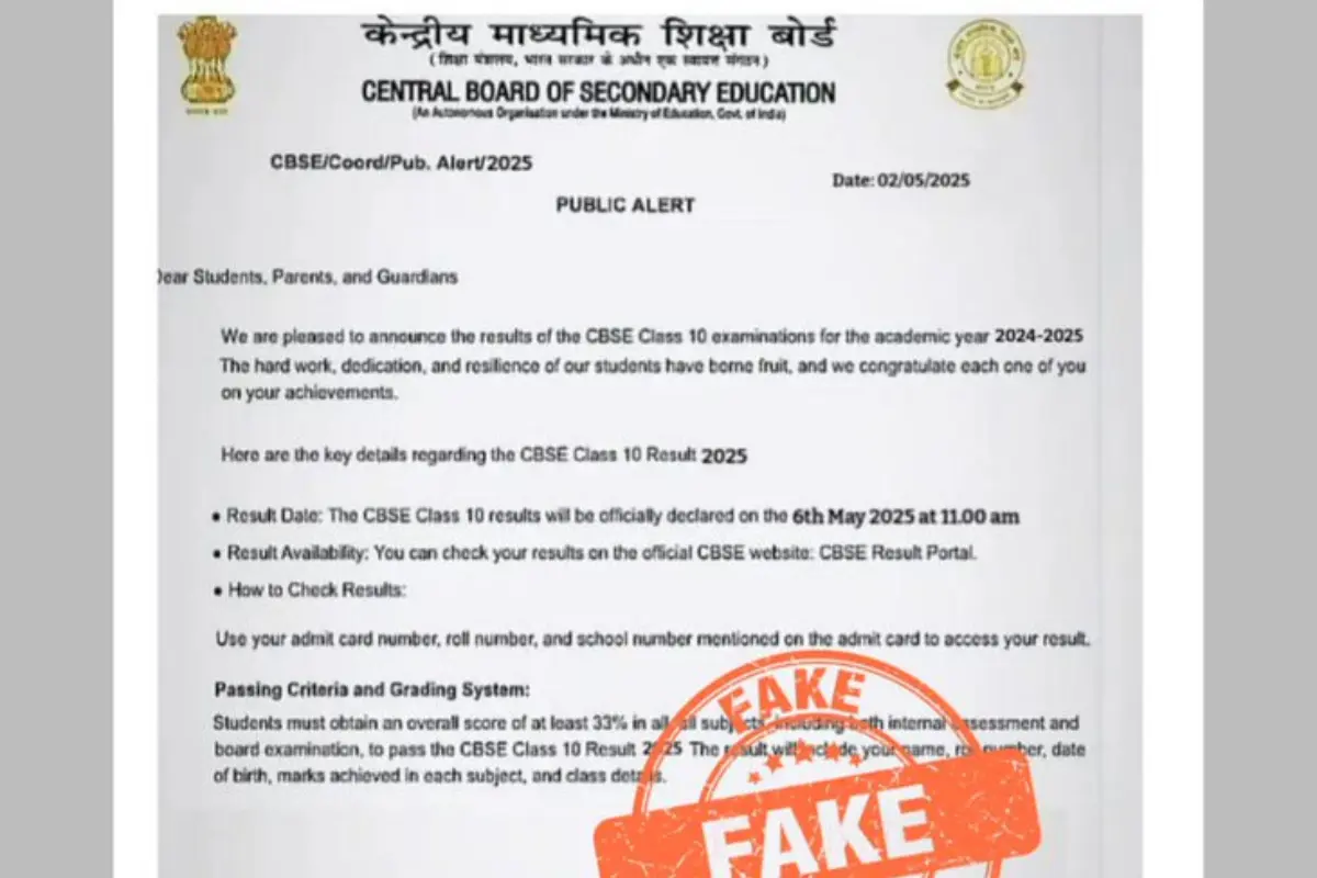 CBSE Results 2025 Viral Post fake notice viral on social media, official clarification issued by CBSE regarding 10th and 12th board result date