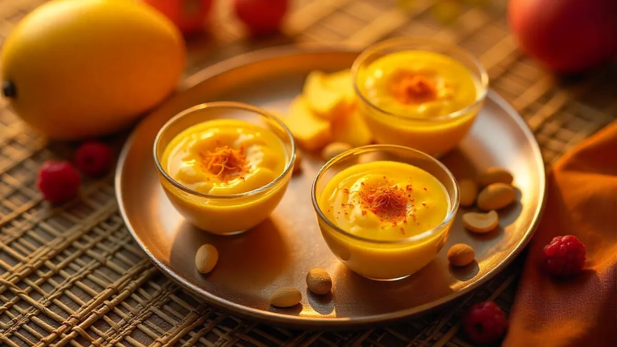 How to Make Mango Basundi: मैंगो बासुंदी रेसिपी – मलाईदार दूध, आम के पल्प और ड्राय फ्रूट्स से बनी समर स्पेशल ठंडी मिठाई