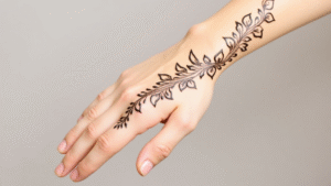 Latest Minimal Mehndi Design For Brides – Elegant And Simple Mehndi Pattern On Hands With Floral And Mandala Elements