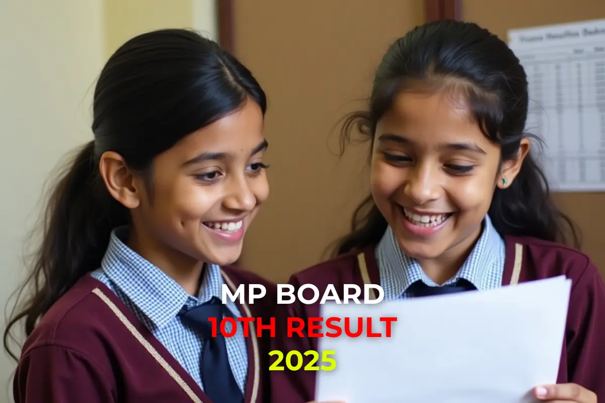 MP Board 10th Result 2025 OUT Soon In Hindi छात्र लैपटॉप पर mpresults.nic.in वेबसाइट पर अपना एमपी बोर्ड 10वीं रिजल्ट चेक करते हुए – रिजल्ट की प्रतीक्षा में छात्र