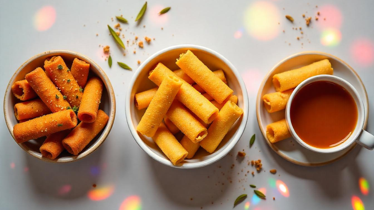 Suji Masala Sticks Recipe: कम तेल में बनाएं कुरकुरी सूजी मसाला स्टिक 5 कम तेल में बनी हुई क्रिस्पी सूजी मसाला स्टिक प्लेट में परोसी गई हरी चटनी के साथ - Suji Masala Sticks Recipe