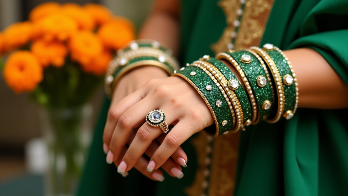 Trending Green Chura Designs: सावन और तीज पर ट्रेंडिंग ग्रीन चूड़ा डिजाइन जो बढ़ाएं आपका रॉयल लुक 9 Green Chura Designs For Teej And Sawan 2025 – Elegant And Trendy Bridal Look
