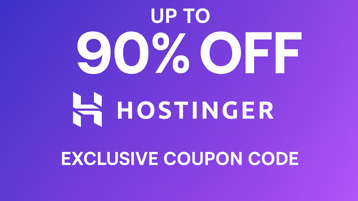 Hostinger Coupon Code 2025 के साथ पाएं 90% तक की छूट, फ्री डोमेन और 3 महीने की फ्री होस्टिंग – सीमित समय के लिए धमाकेदार ऑफर