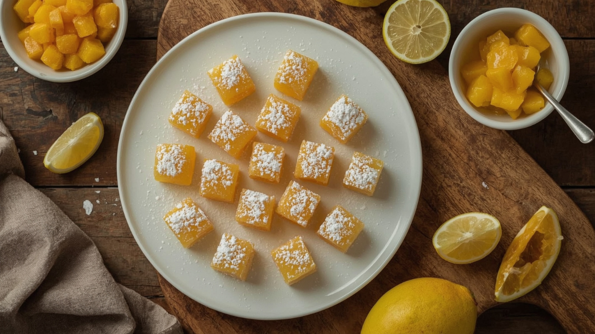 Easy Mango Candy Recipe: गर्मियों में बच्चों की फेवरेट कैंडी ऐसे बनाएं घर पर 2 Easy Mango Candy Recipe: घर पर बनी ईज़ी मैंगो कैंडी प्लेट में परोसी गई – बच्चों की पसंदीदा खट्टी-मीठी ट्रीट