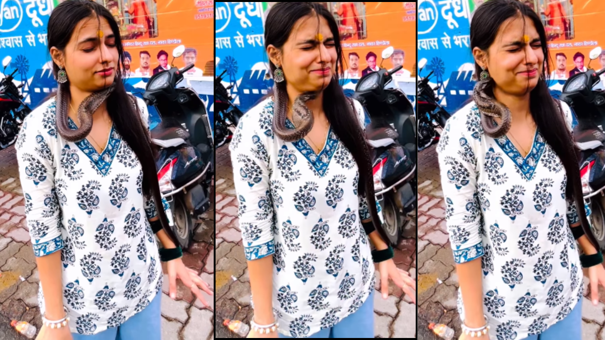 Ladki ne gale me kaala naag latkaya – Sakshi Bajpai viral video moment