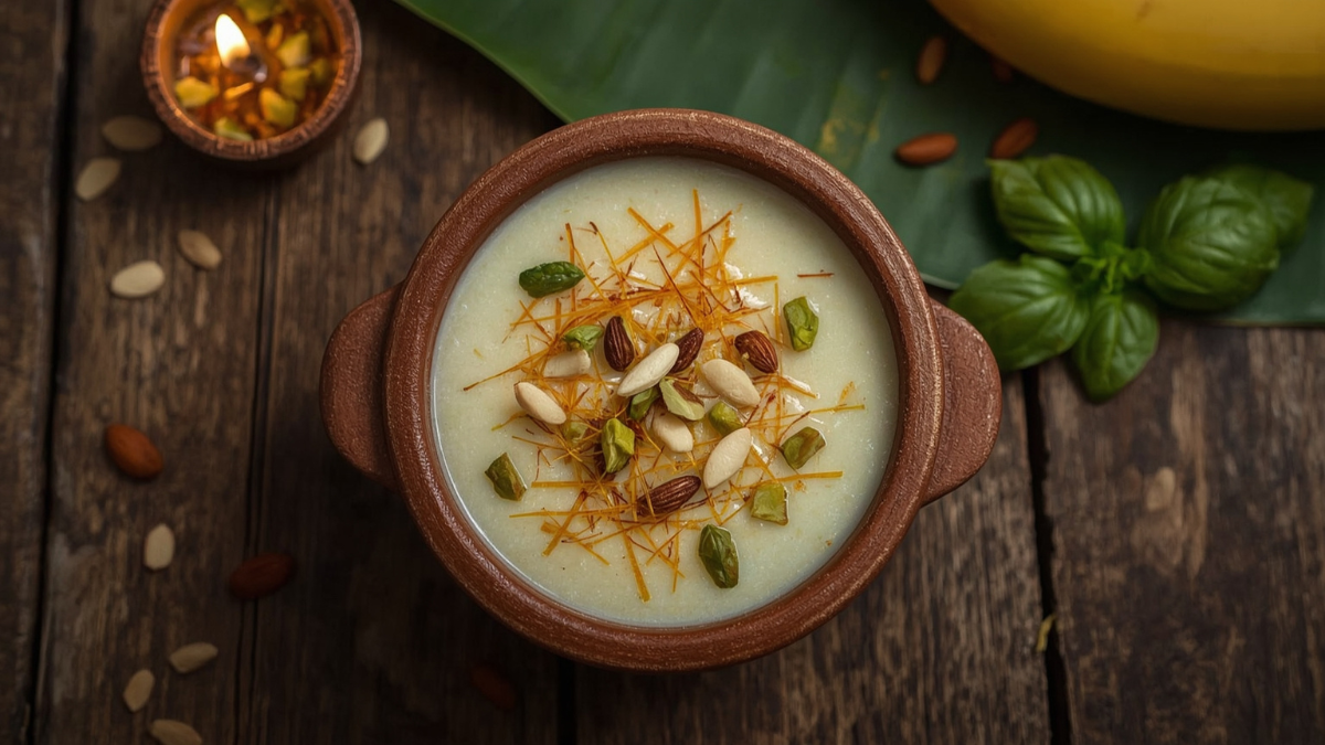 Sawan Special Kheer Recipe: सावन में बनाएं ये स्पेशल खीर 6 Sawan Special Kheer Recipe: बादाम और केसर से सजी रबड़ी जैसी सावन स्पेशल खीर, मिट्टी के कटोरे में परोसी गई पारंपरिक मिठाई