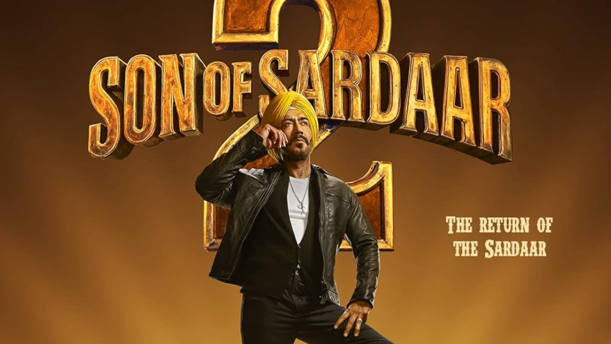 Ajay Devgn in Son of Sardaar 2 poster with new release date 1 August 2025