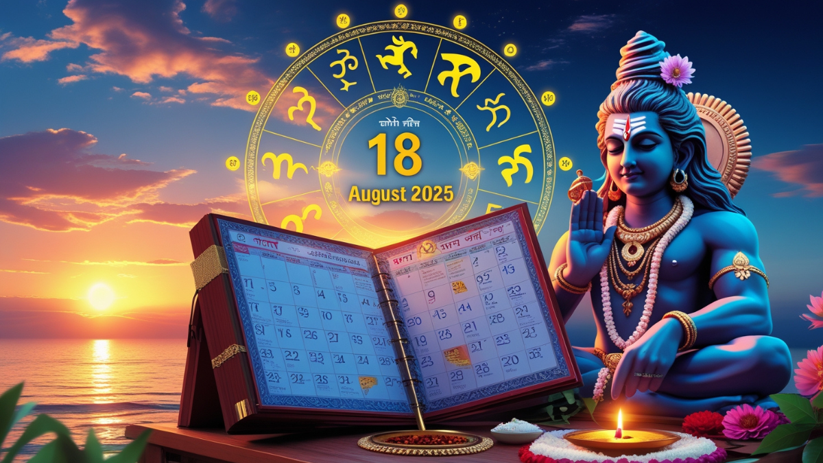 Aaj Ka Panchang 18 August 2025: सोमवार व्रत, शुभ-अशुभ योग और खास मुहूर्त की पूरी जानकारी! 2 Aaj Ka Panchang 18 August 2025 आज का शुभ-अशुभ मुहूर्त, सोमवार व्रत और नक्षत्र जानकारी