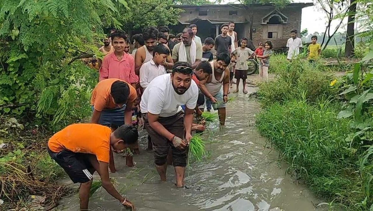 Protest: समस्तीपुर में किसानों ने सड़क पर धान की रोपाई कर जताया विरोध 2 Protest In Samastipur: किसानों ने सड़क पर धान की रोपाई कर अनोखे अंदाज में विरोध जताया।
