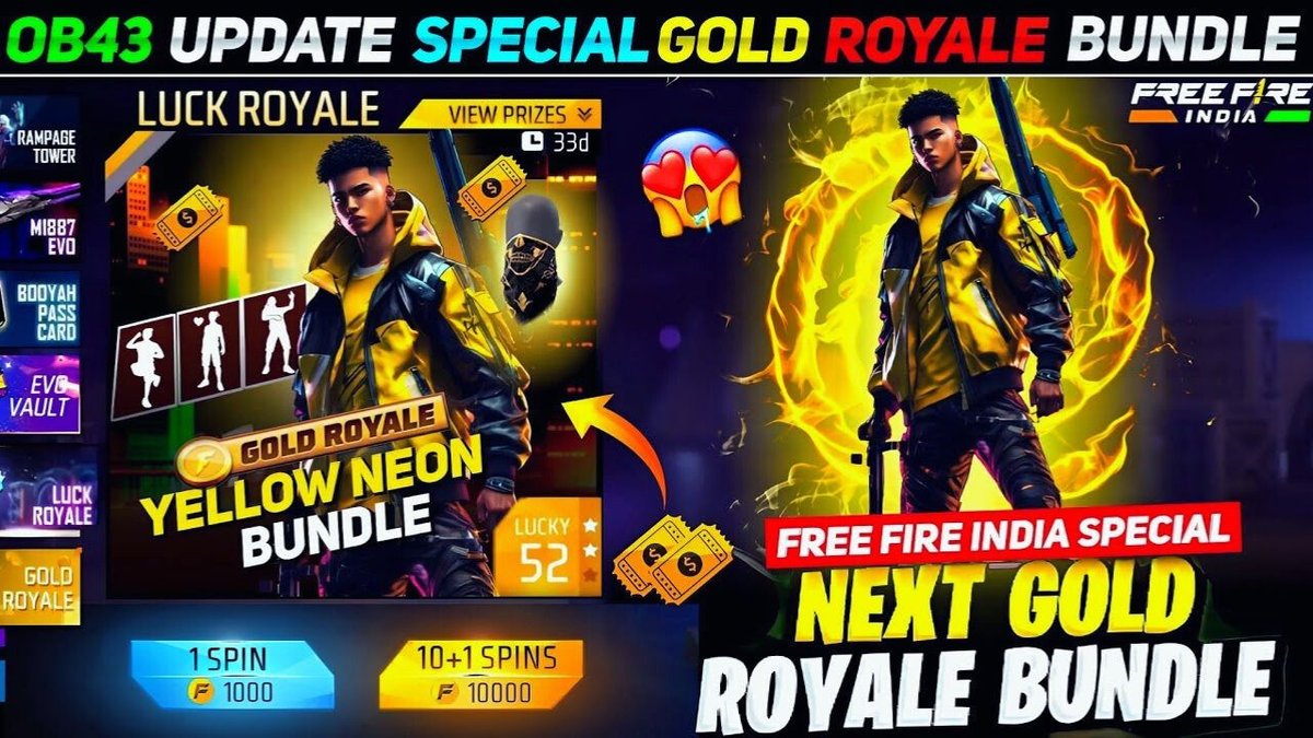 Next Gold Royale Bundle: Free Fire में अगला Gold Royale Bundle कब आएगा? जानें Release Date और Rewards 1 Next Gold Royale Bundle: Free Fire Next Gold Royale Male Bundle 2025