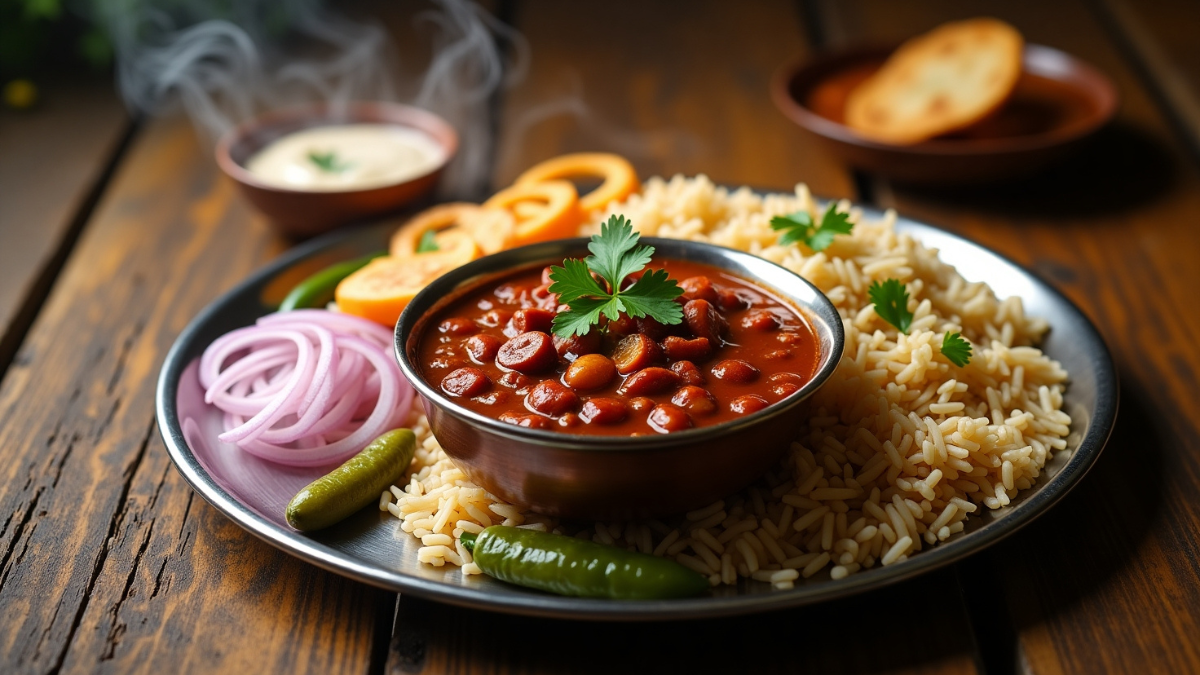 Rajma Chawal Recipe: घर पर पंजाबी स्टाइल मसालेदार राजमा चावल बनाते हुए – एक पारंपरिक भारतीय रेसिपी
