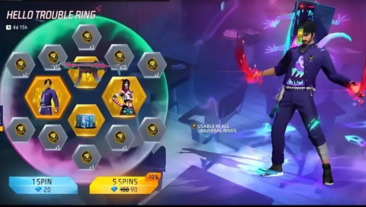 Free Fire Hello Trouble Ring Event 2025: Rare Bundles और Exclusive Rewards पाने का मौका 2 Free Fire Hello Trouble Ring Event 2025: Rare Bundles और Exclusive Rewards पाने का मौका