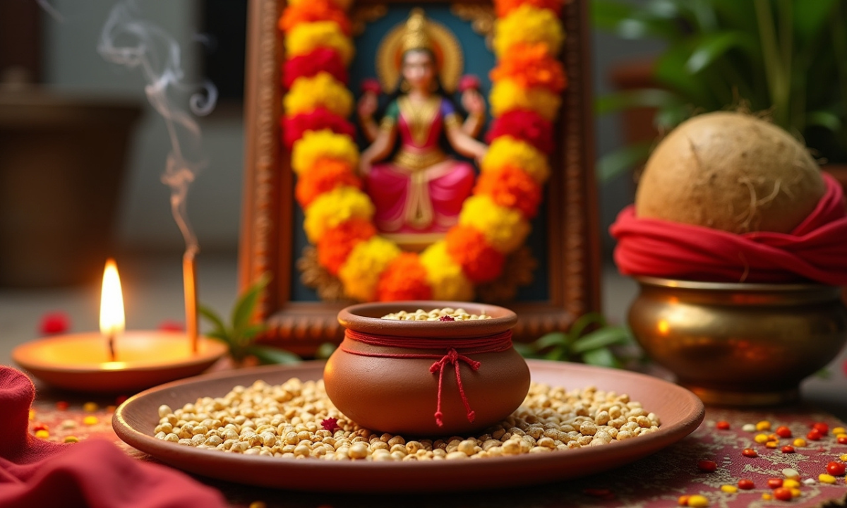 Shardiya Navratri 2025 Ghatasthapana Muhurat and Sacred Barley Rituals
