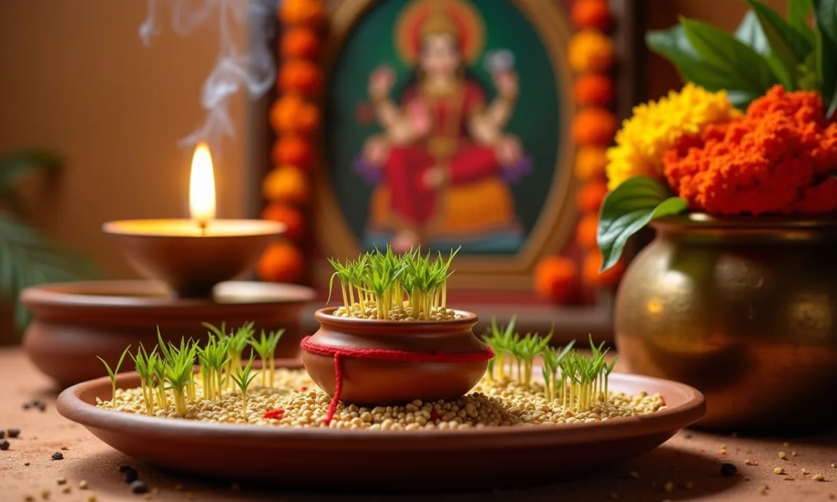 Shardiya Navratri 2025: कलश स्थापना और जौ बोने की विधि, शुभ मुहूर्त जानें