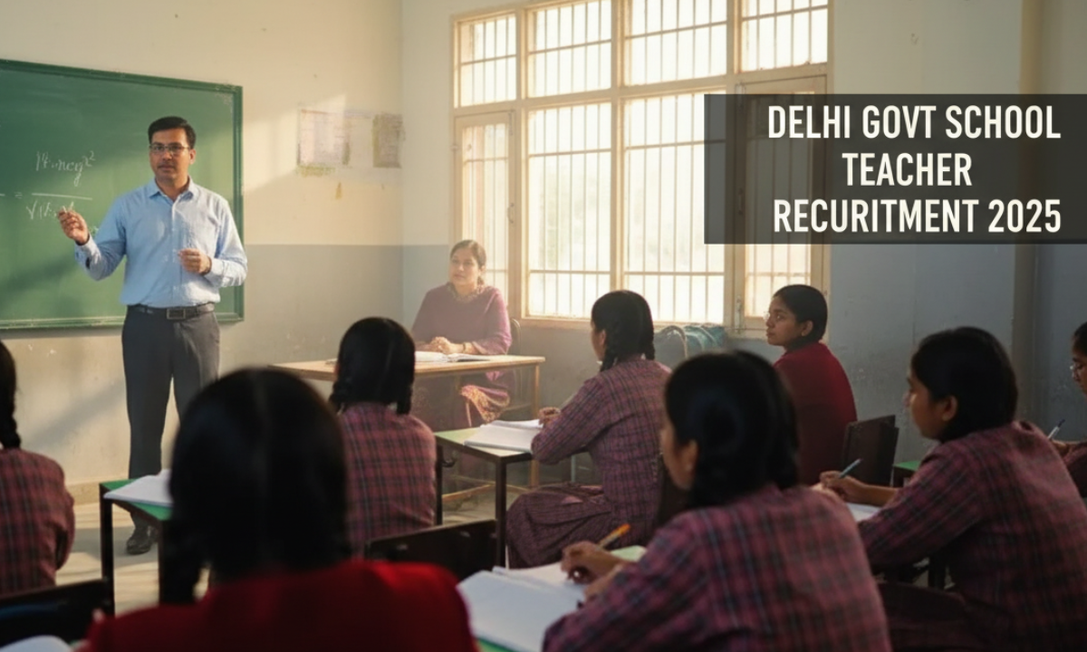 Delhi TGT Recruitment 2025 में 5346 टीजीटी टीचर पदों की भर्ती – आवेदन प्रक्रिया, योग्यता, और सैलरी जानकारी।
