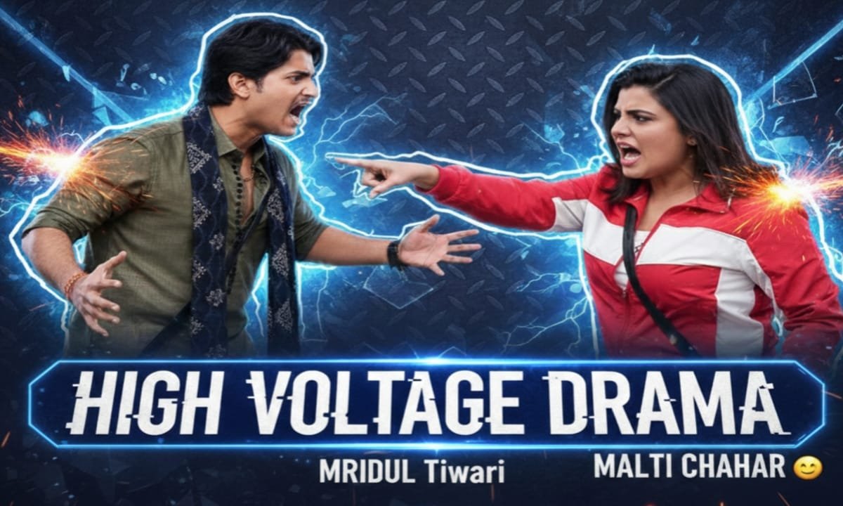Mridul Tiwari और Malti Chahar के बीच Bigg Boss 19 में हुआ झगड़ा, हाई वोल्टेज ड्रामा वायरल।
